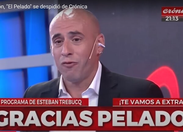 La emoción de El Pelado de Crónica en su despedida del canal: “Es muy difícil para mí”