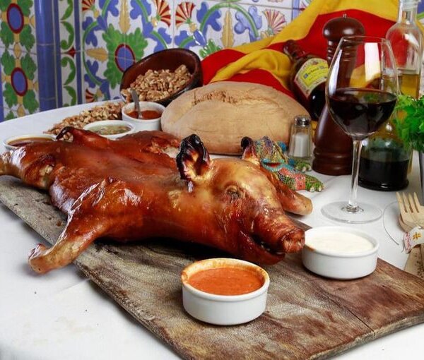 Cochinillo tradicional de Navidad