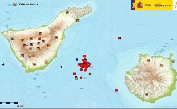 El IGN detecta 37 terremotos en tres horas entre Tenerife y Gran Canaria