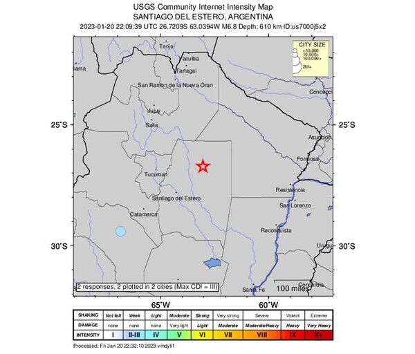 Se registró un fuerte terremoto en Santiago del Estero: llegaría a los 6.8° en la escala de Richter