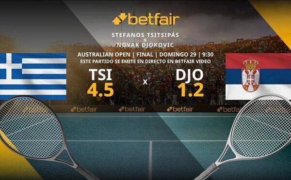 Stefanos Tsitsipas vs. Novak Djokovic: horario, TV, estadísticas y pronósticos Abierto de Australia