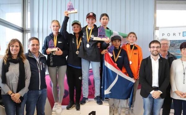 Joan Domingo i Anna Renteria, campions de Catalunya d’Optimist 2023