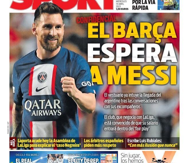 Esta es la portada SPORT de hoy, miércoles 19 de abril de 2023