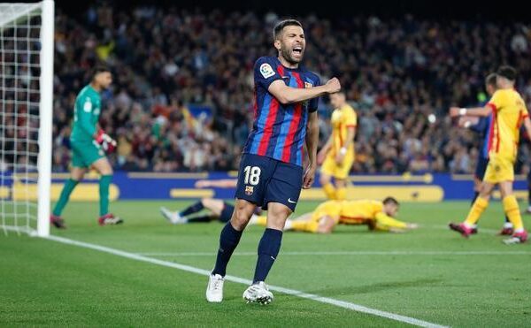 Jordi Alba fue el delantero más incisivo del Barça ante el Girona