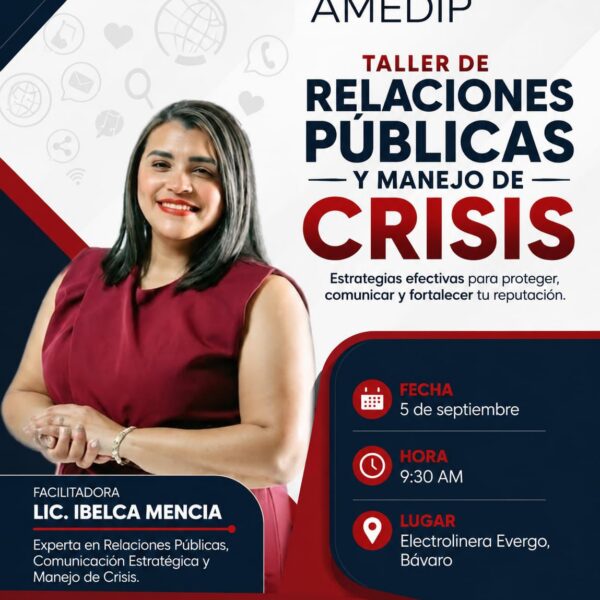 AMEDIP anuncia taller sobre Relaciones Públicas y Manejo de Crisis en Bávaro